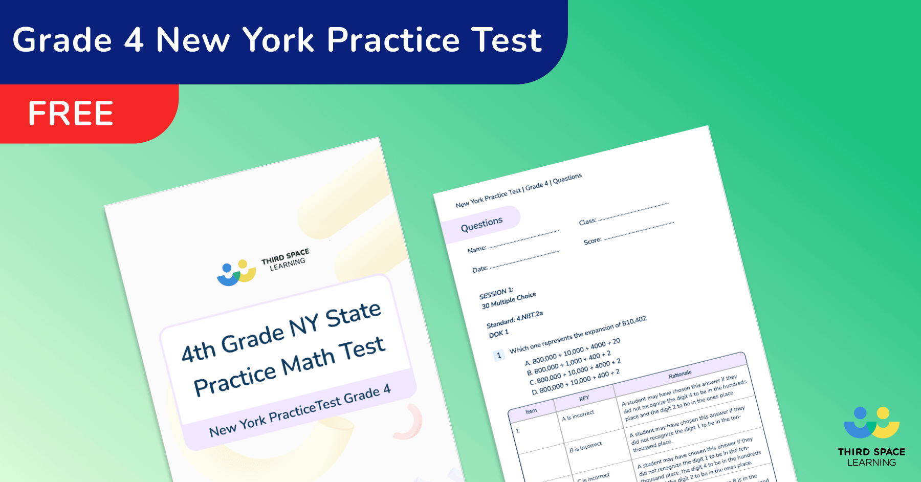 4th Grade New York NYSTP Practice Test