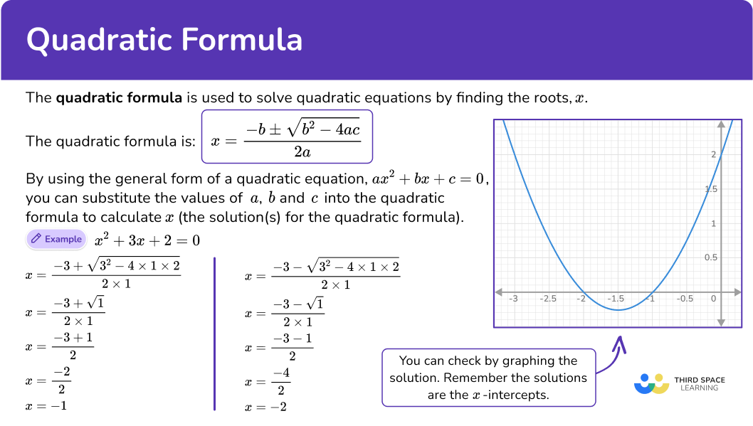 What is the quadratic formula?