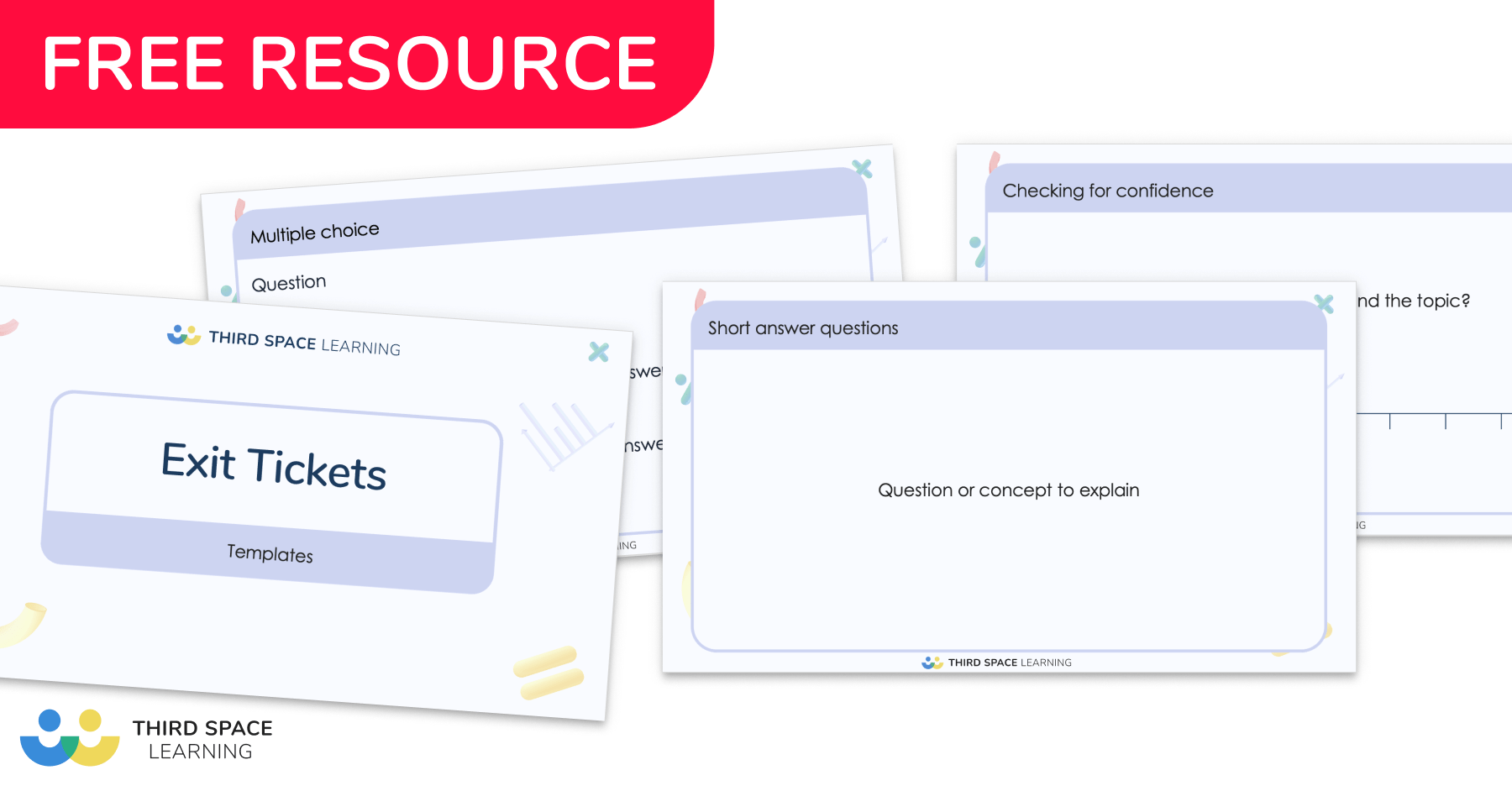 [FREE] Exit Ticket Template Third Space Learning