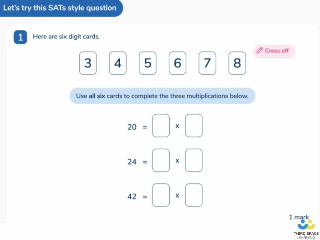 A Third Space Learning online SATs lesson aligned with the SATs tests, including support prompts to help your pupils. This can be used with Year 6 SATs practice papers for revision.