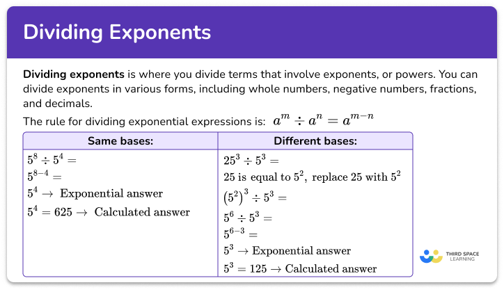 Dividing exponents