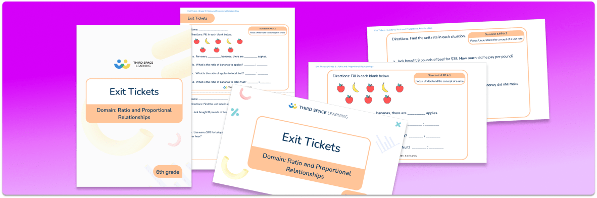 Exit Tickets Grade 6 – Ratios and Proportional Relationships