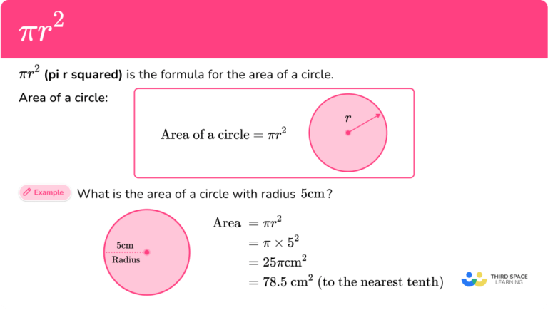 Pi R Squared - Math Steps, Examples & Questions