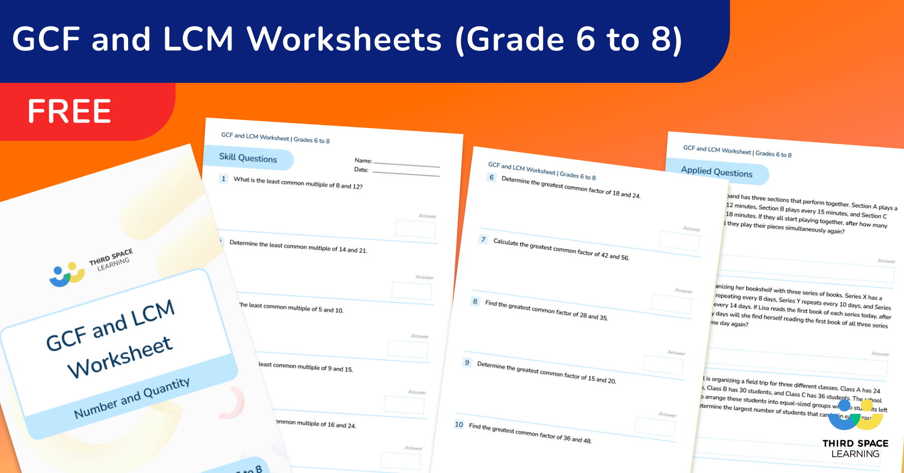 [FREE] GCF And LCM Worksheet