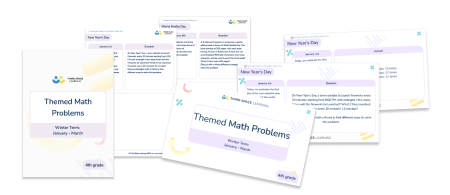 Themed Math Problems: Winter Term (Jan – Mar), 4th Grade