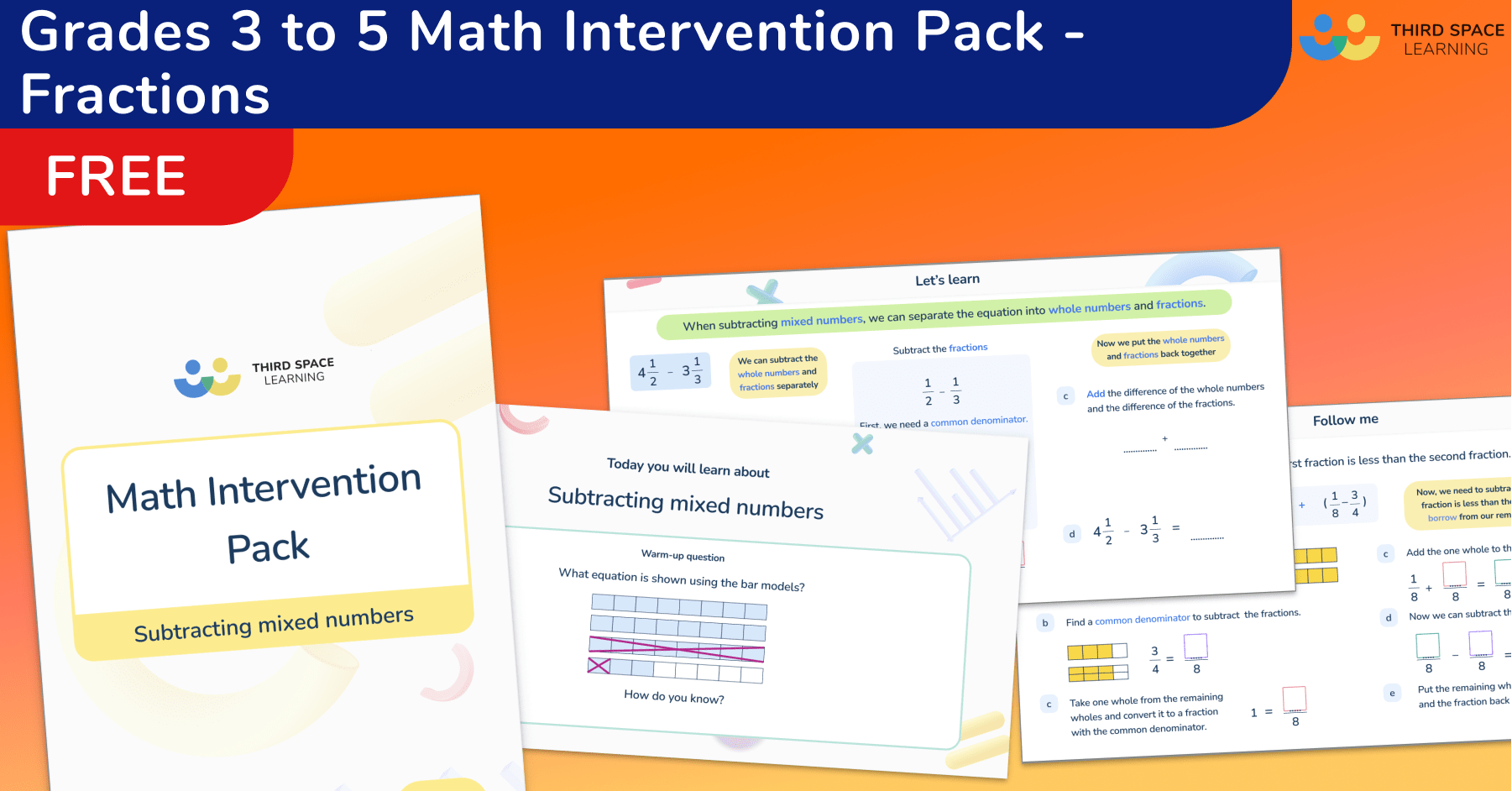 Math Intervention Pack Fractions