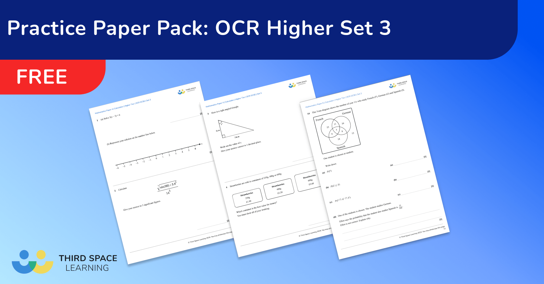 OCR Maths Higher Papers: Set 3