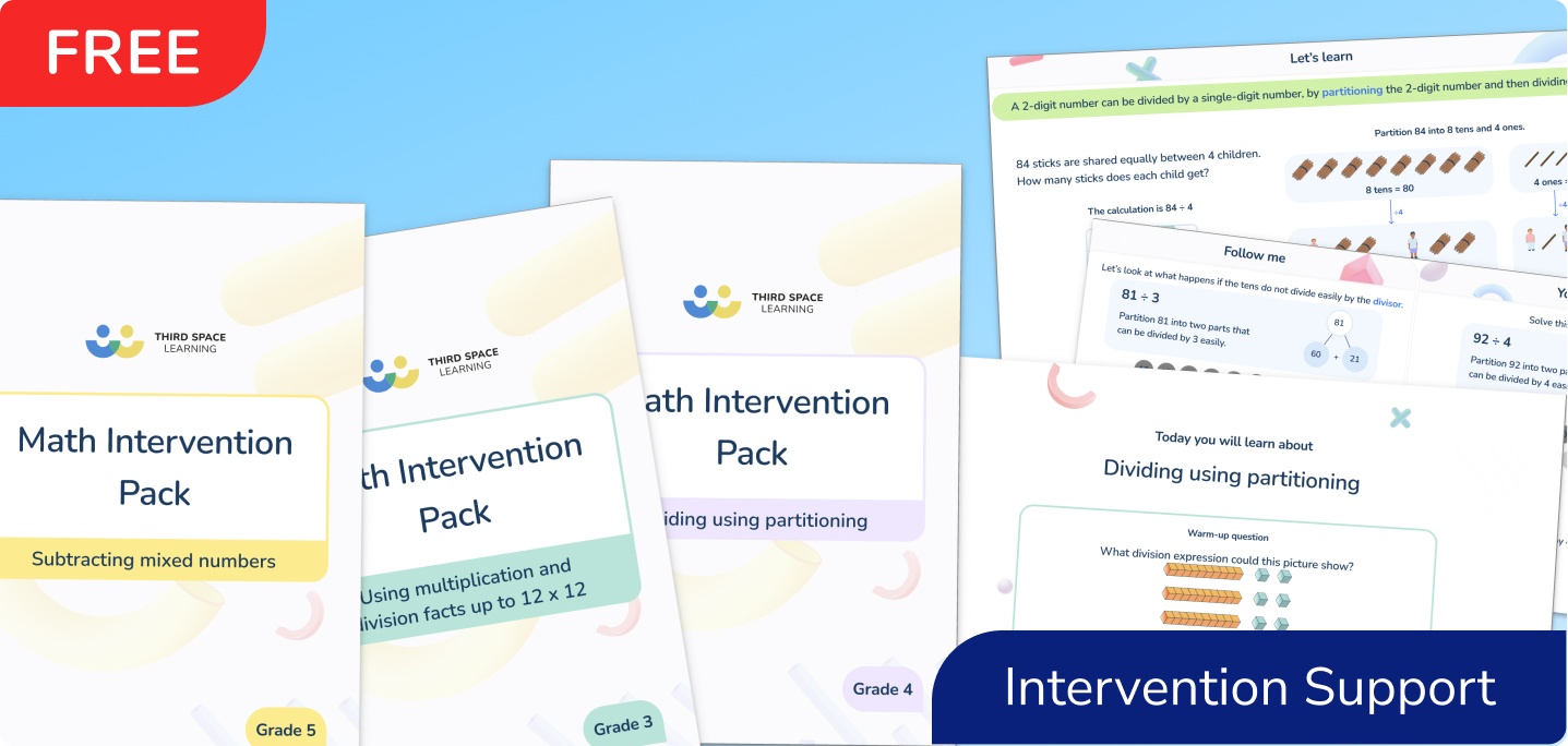 Math Intervention Packs
