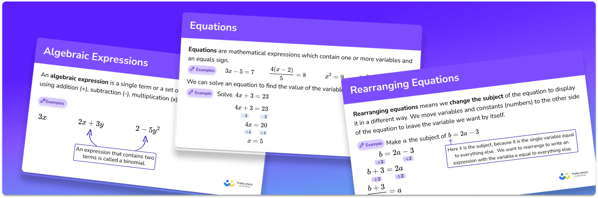 GCSE Revision Cards: Equations and Expressions
