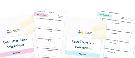 Less Than Sign Worksheet