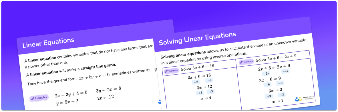 GCSE Revision Cards: Linear Equations