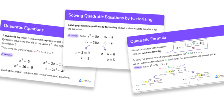 GCSE Revision Cards: Quadratic Equations