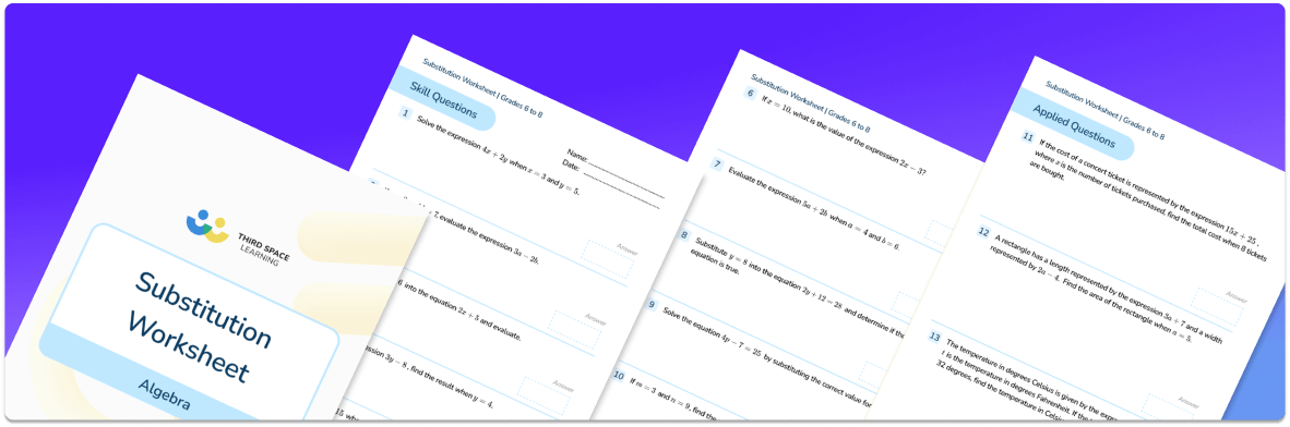 Substitution Worksheet