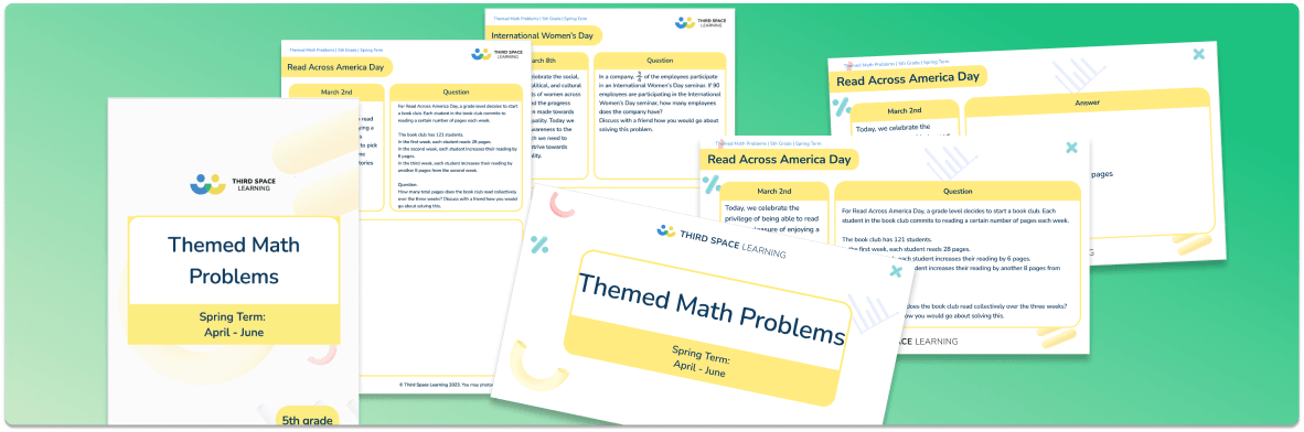 Themed Math Problems: Spring Term (Apr – Jun), 5th Grade