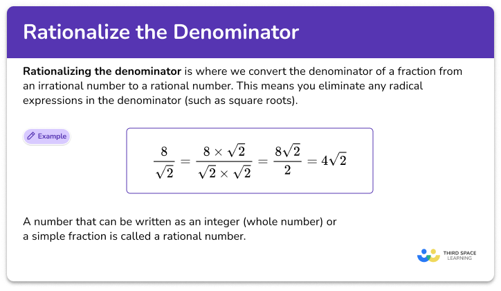 Rationalize the denominator