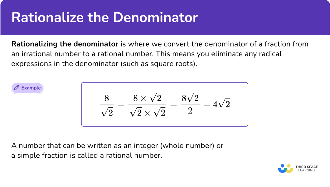 What is rationalizing the denominator?