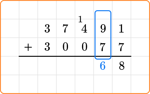 Standard algorithm addition 33 US