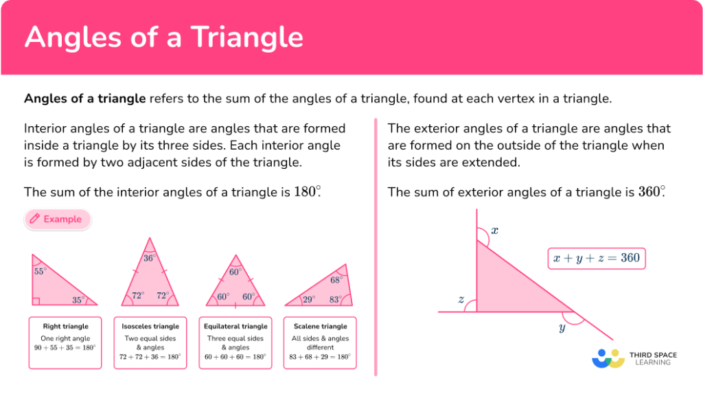 Angles of a Triangle - Math Steps, Examples & Questions