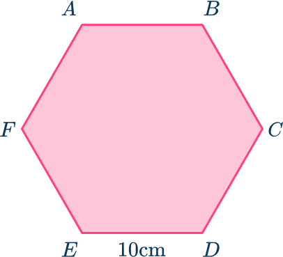Area of a hexagon 12 US