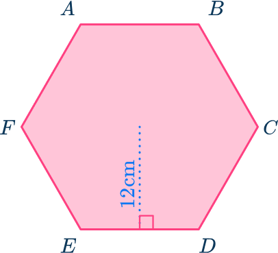 Area of a hexagon 16 US