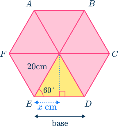 Area of a hexagon 20 US