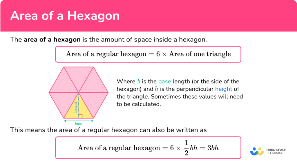 Area of a Hexagon - Math Steps, Examples & Questions