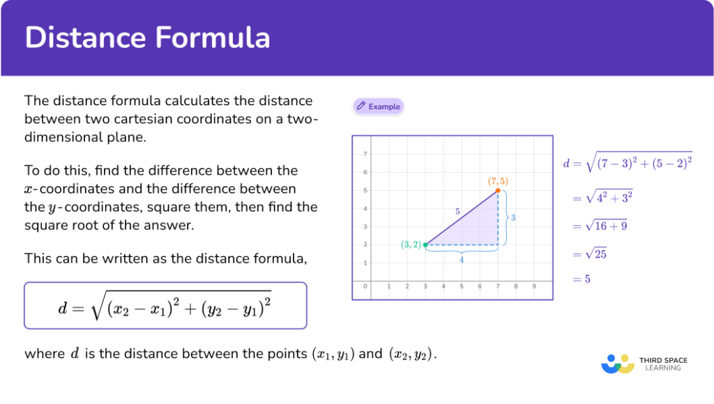 Distance Formula - Math Steps, Examples & Questions