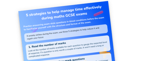 5 strategies to manage GCSE exam anxiety poster