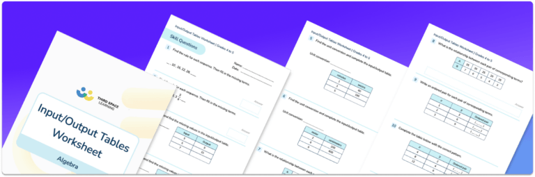 [FREE] Input/Output Tables Worksheet