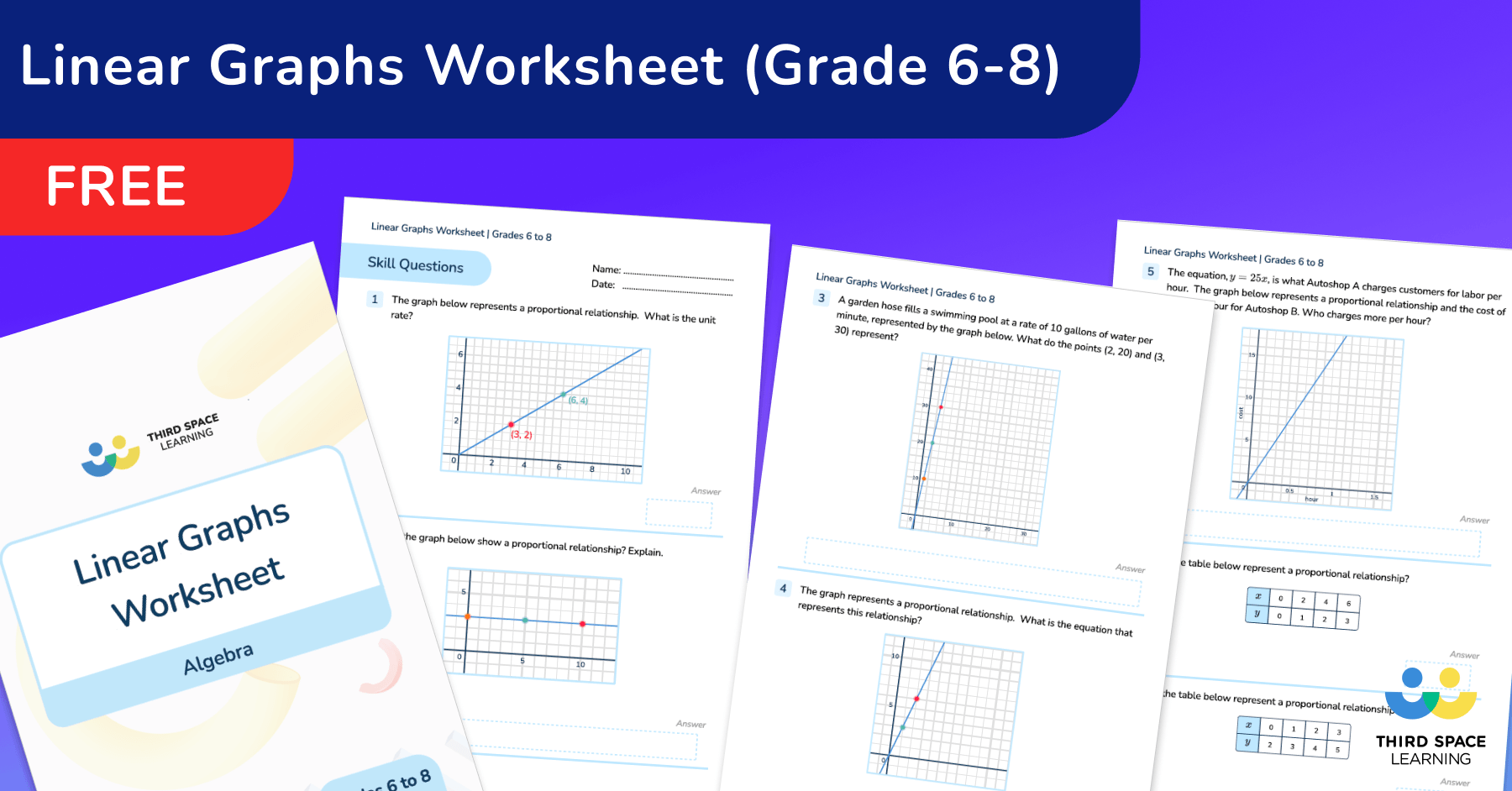 [FREE] Linear Graph Worksheet