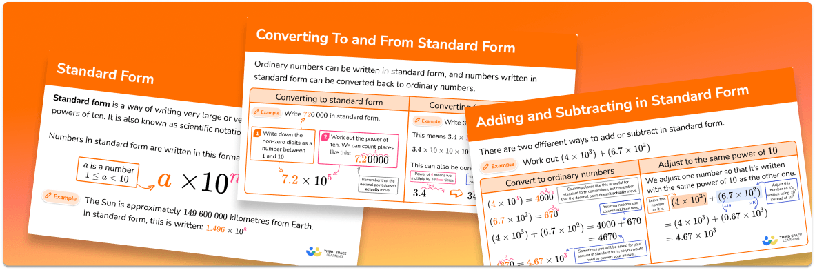 GCSE Revision Cards: Standard Form
