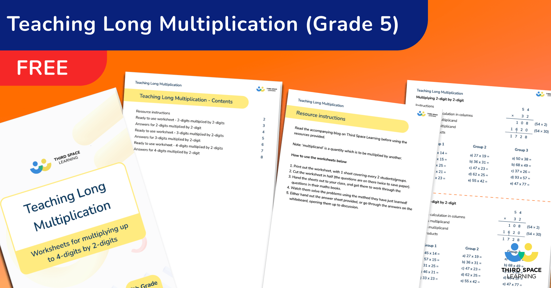[FREE] Teaching Long Multiplication