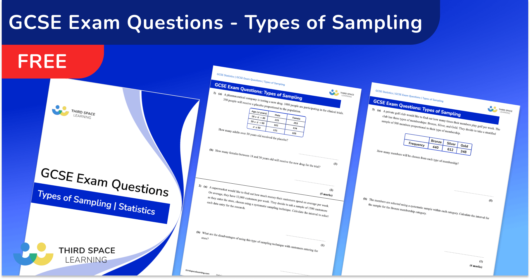 Types Of Sampling Methods Exam Questions - GCSE Maths [FREE]