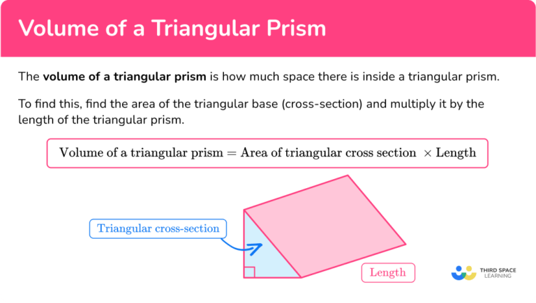 Volume Of A Triangular Prism - Math Steps, Examples & Questions