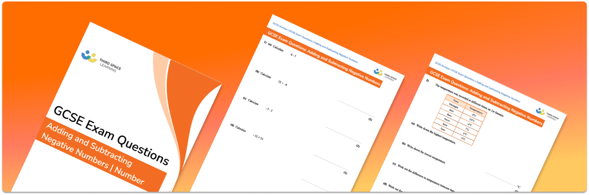 Adding And Subtracting Negative Numbers Exam Questions