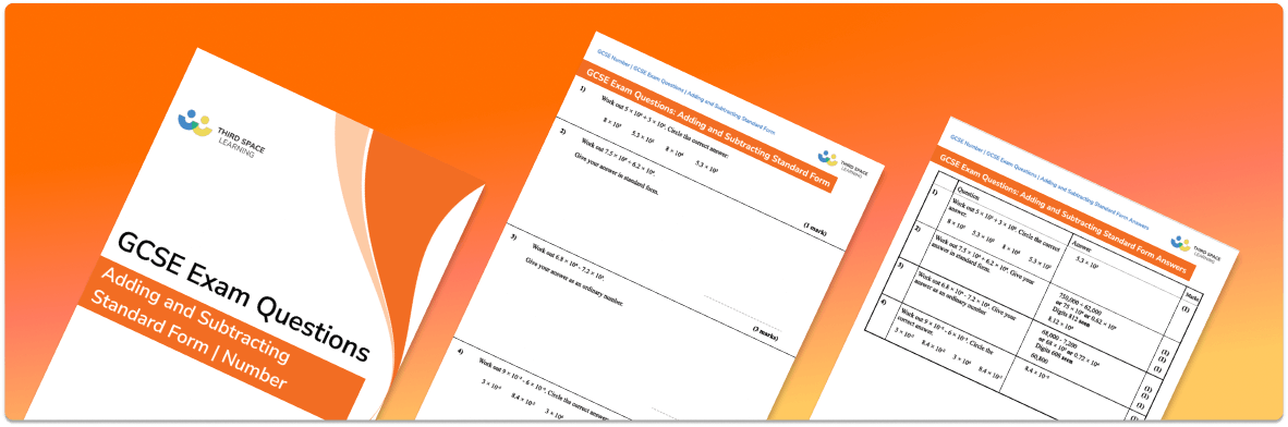 Adding And Subtracting Standard Form Exam Questions