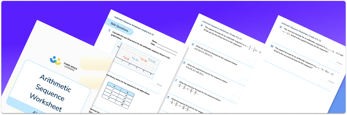 Arithmetic Sequence Worksheet