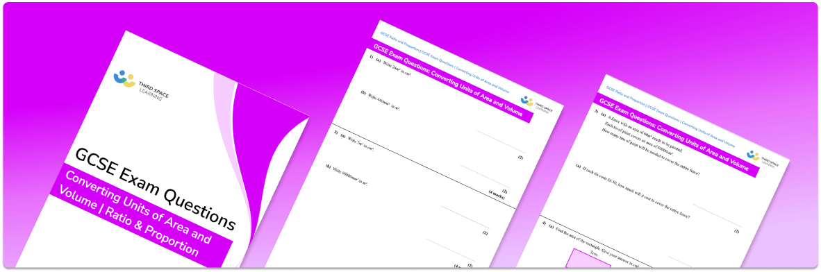 Converting Units Of Area And Volume Exam Questions