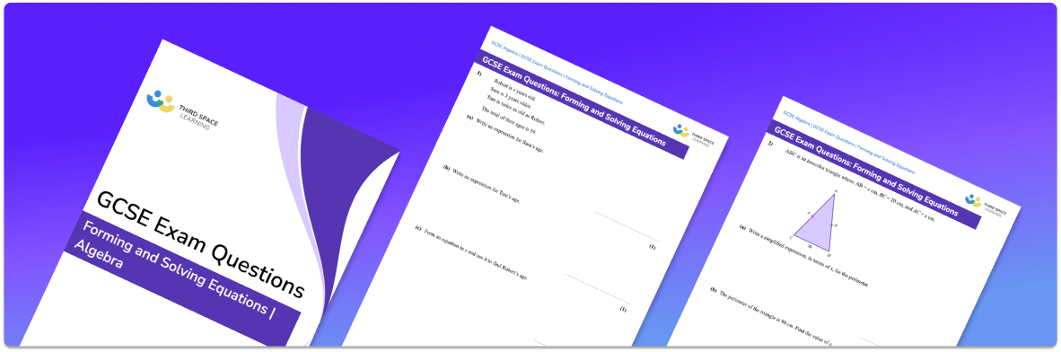 Forming And Solving Equations Exam Questions