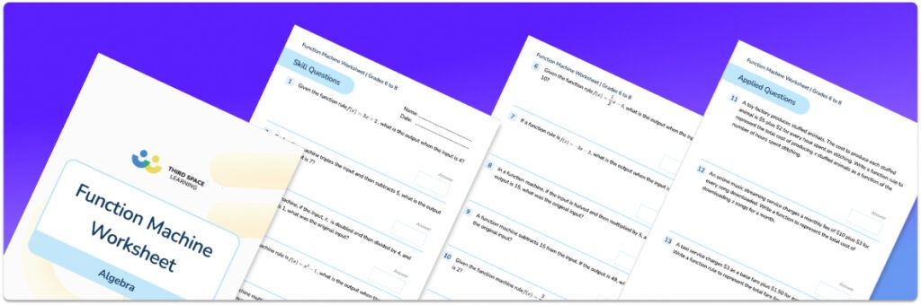 [FREE] Function Machine Worksheet
