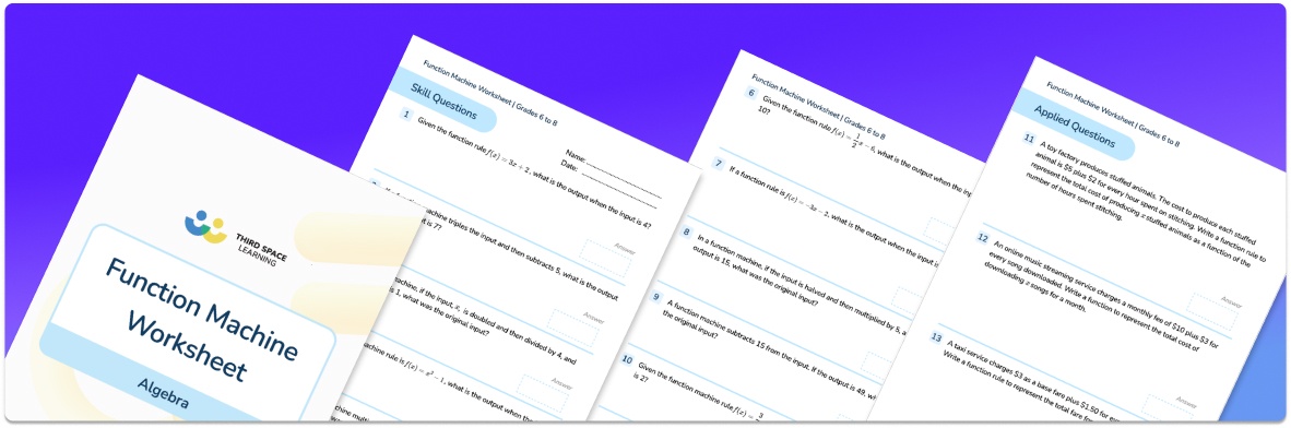 Function Machine Worksheet