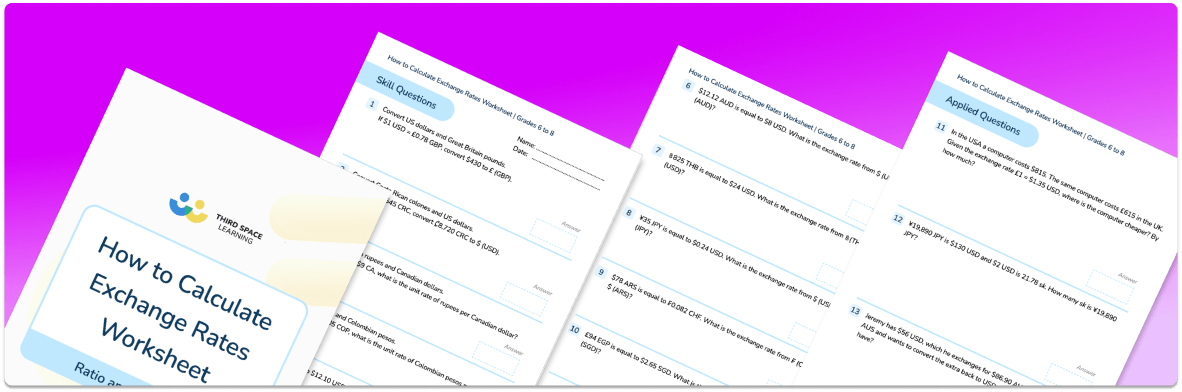 How To Calculate Exchange Rates Worksheet