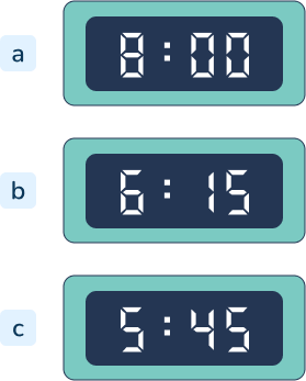 Digital time math problems for 2nd graders