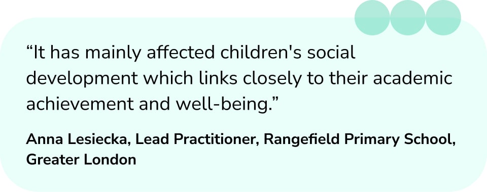 Pandemic has affected children's social development 