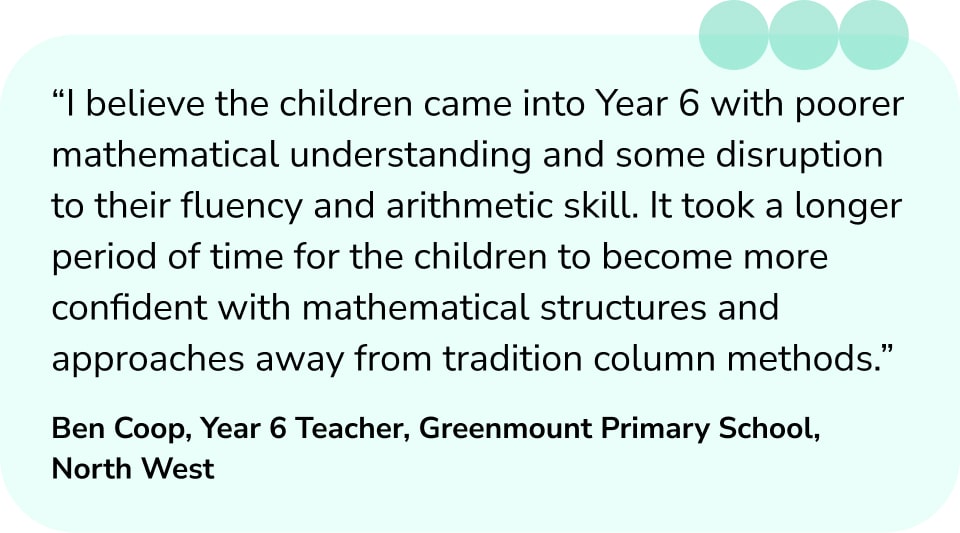 SATs 2024 survey quote - effects of the pandemic 