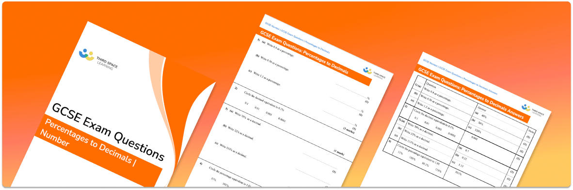 Percentage To Decimal Exam Questions
