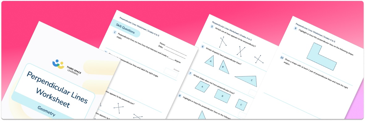 Perpendicular Lines Worksheet