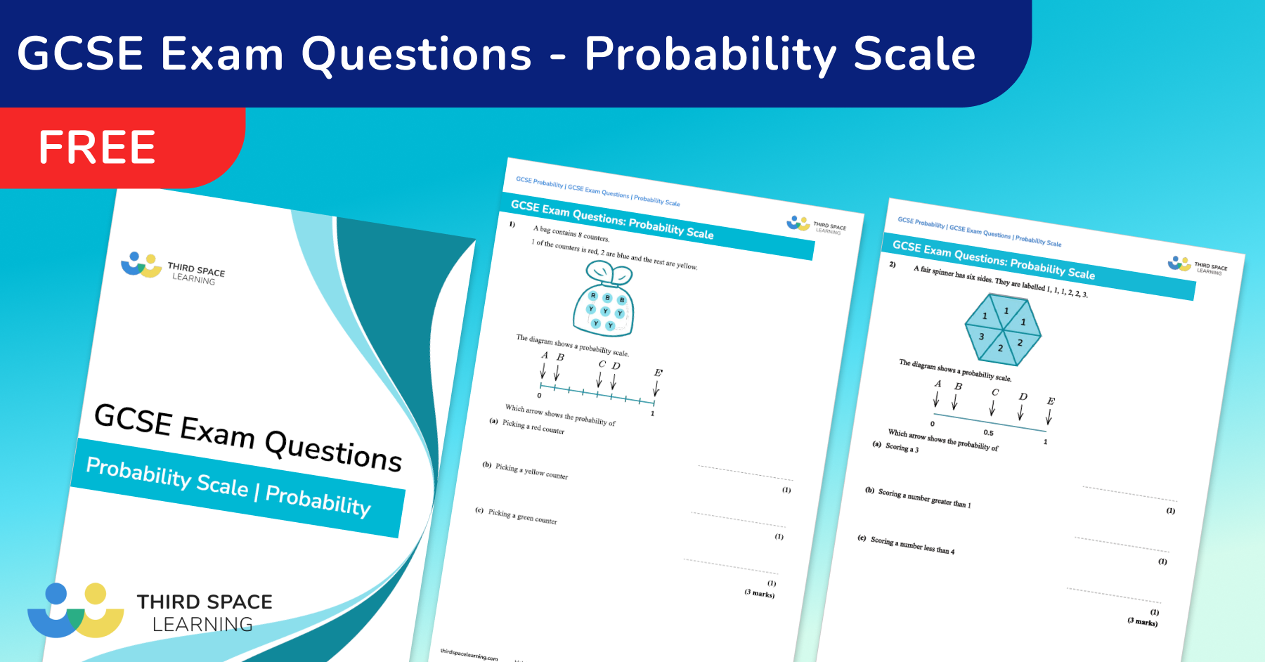 Probability Scale Exam Questions - GCSE Maths [FREE]