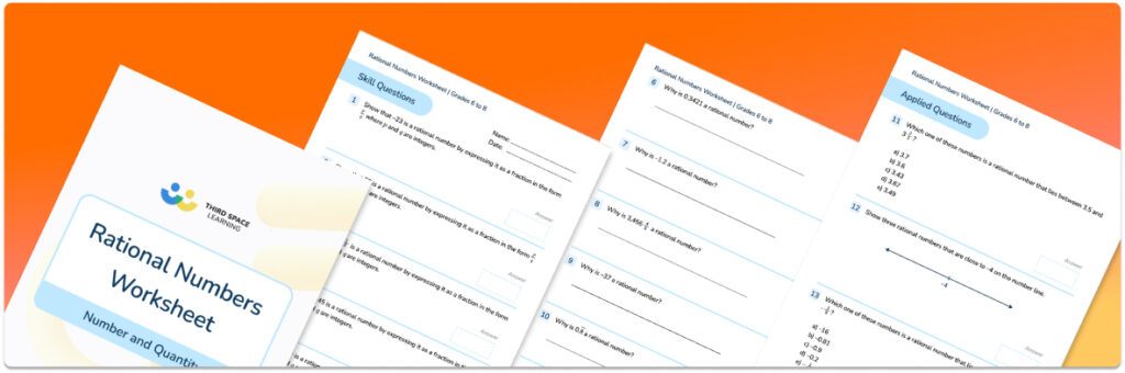 [free] Rational Numbers Worksheet