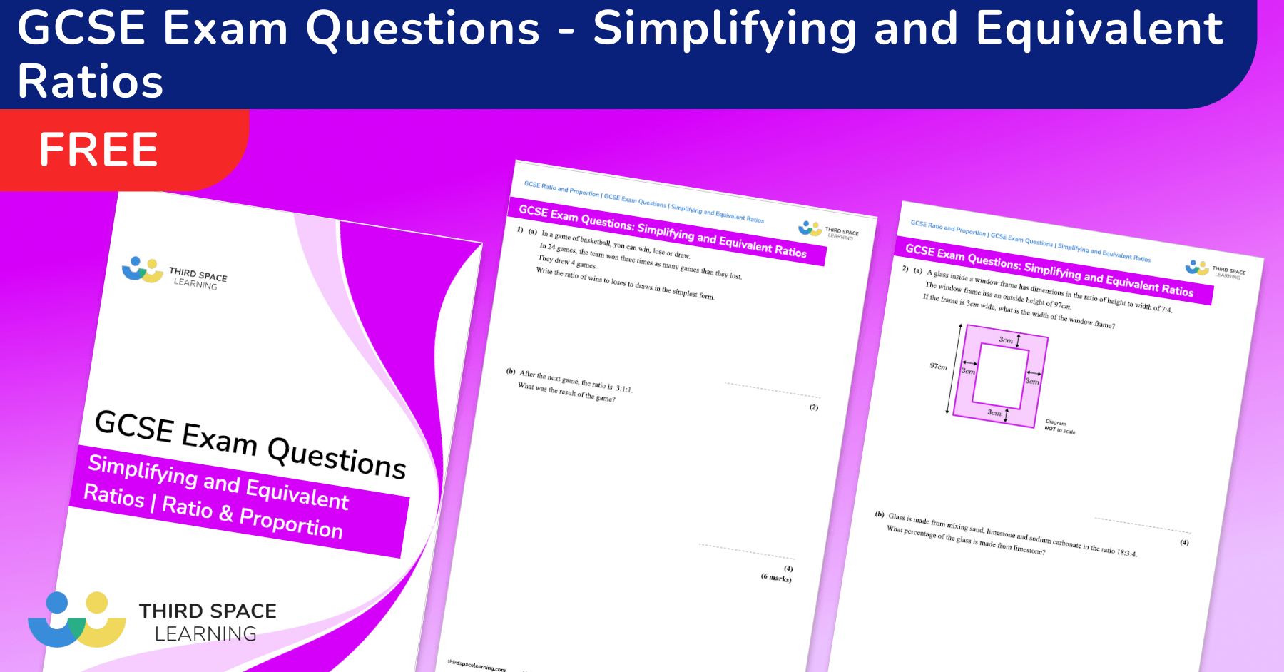 Simplifying And Equivalent Ratios Exam Questions - GCSE Maths [FREE]